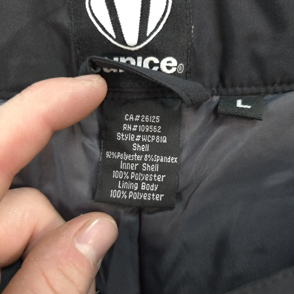 Sunice Pants Mens Large Black Softshell Insulated Snow Ski Adjustable Waist